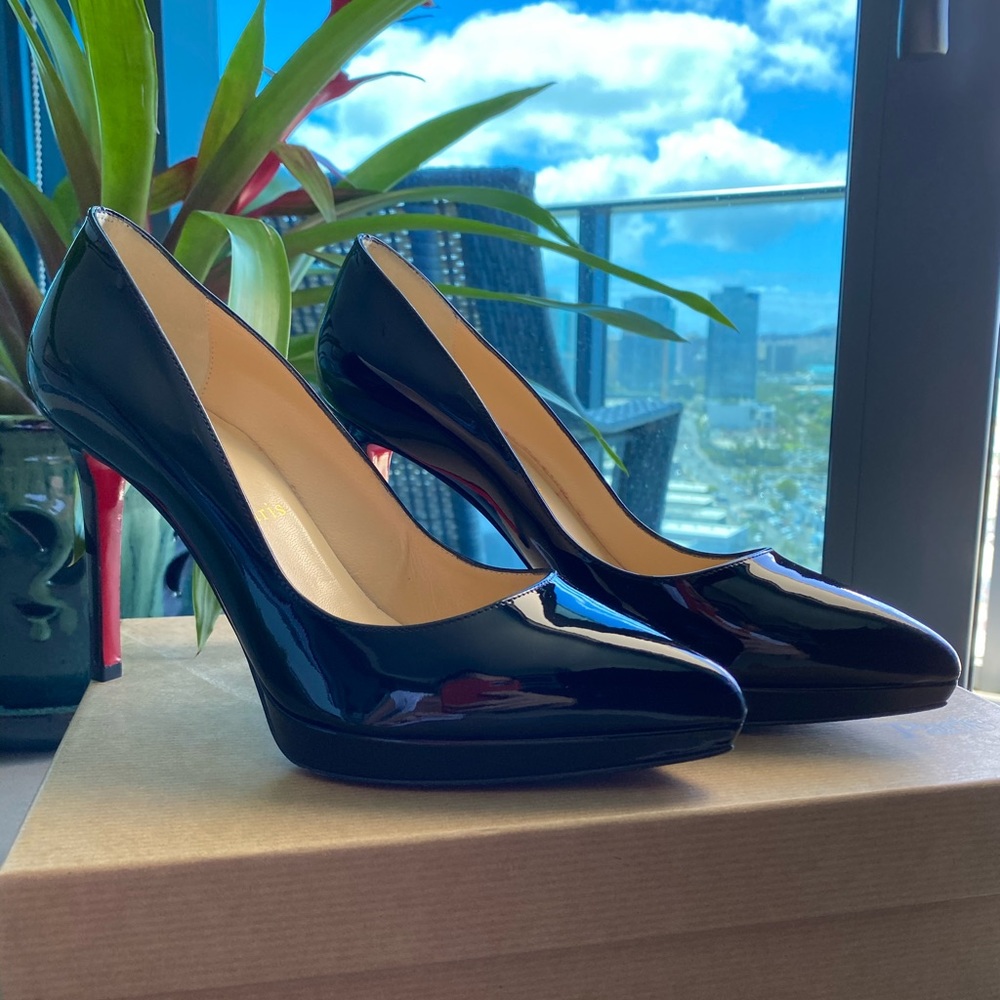 Christian Louboutin Pigalle Plato Patent Heel